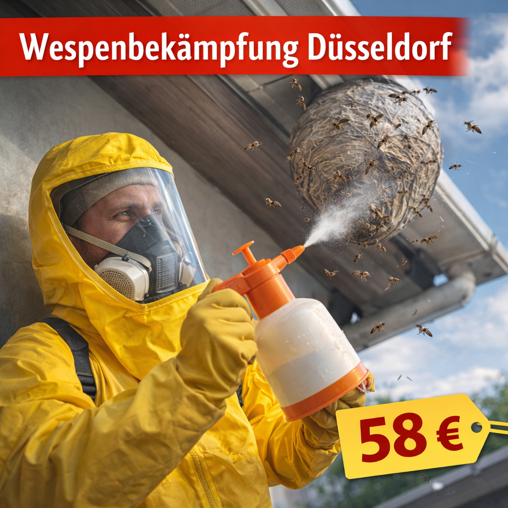 Wespenbekämpfung Düsseldorf – Schnelle Hilfe ab nur 58€