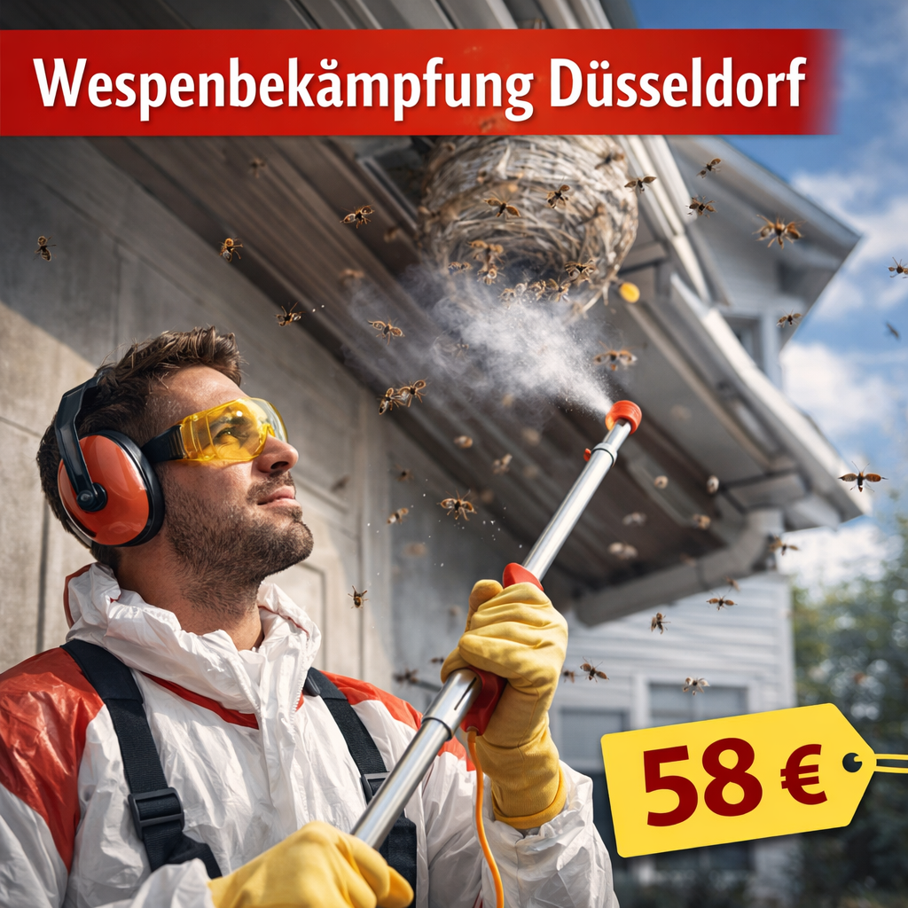 Wespenbekämpfung Düsseldorf – Schnelle Hilfe ab nur 58€​
