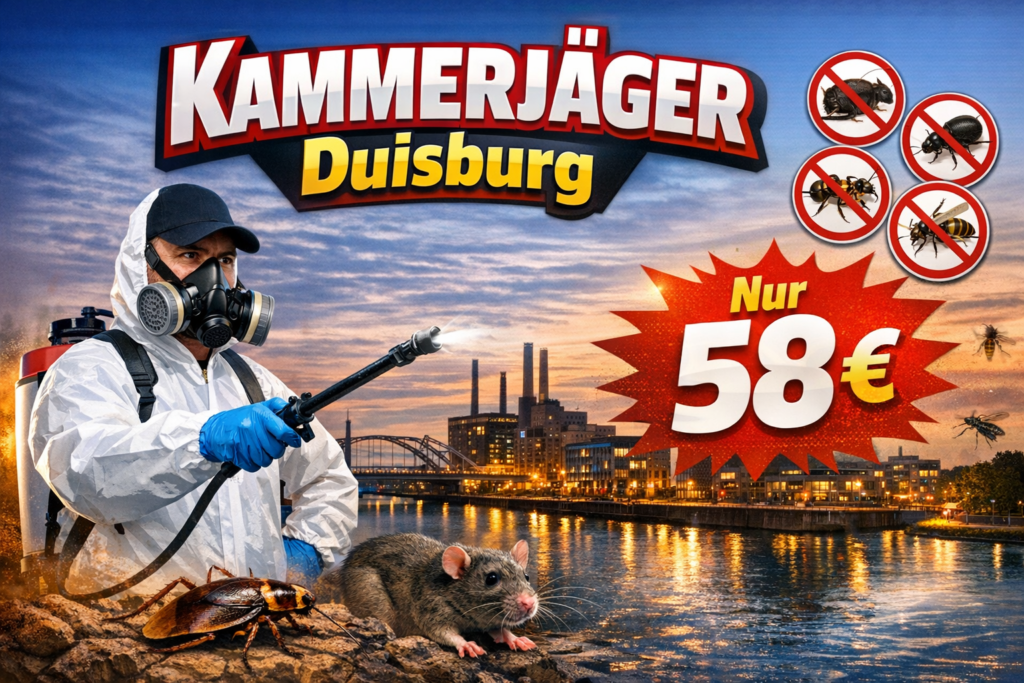Kammerjäger Duisburg – Schädlingsbekämpfung ab 58€