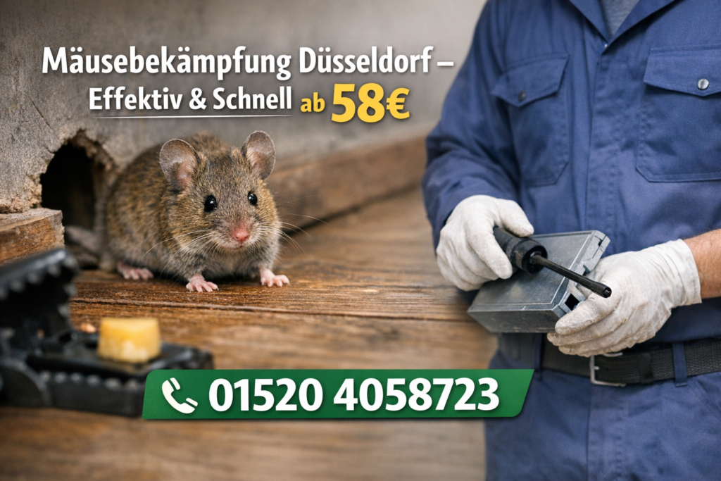 Mäusebekämpfung Düsseldorf – Effektiv & Schnell ab 58€