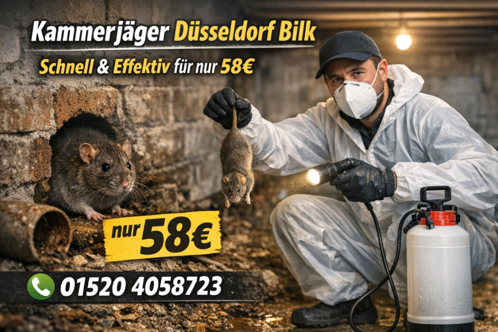 Kammerjäger Düsseldorf Bilk – Schnell & Effektiv für nur 58€