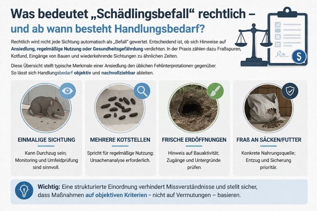 Was bedeutet „Schädlingsbefall“ rechtlich – und ab wann besteht Handlungsbedarf?
