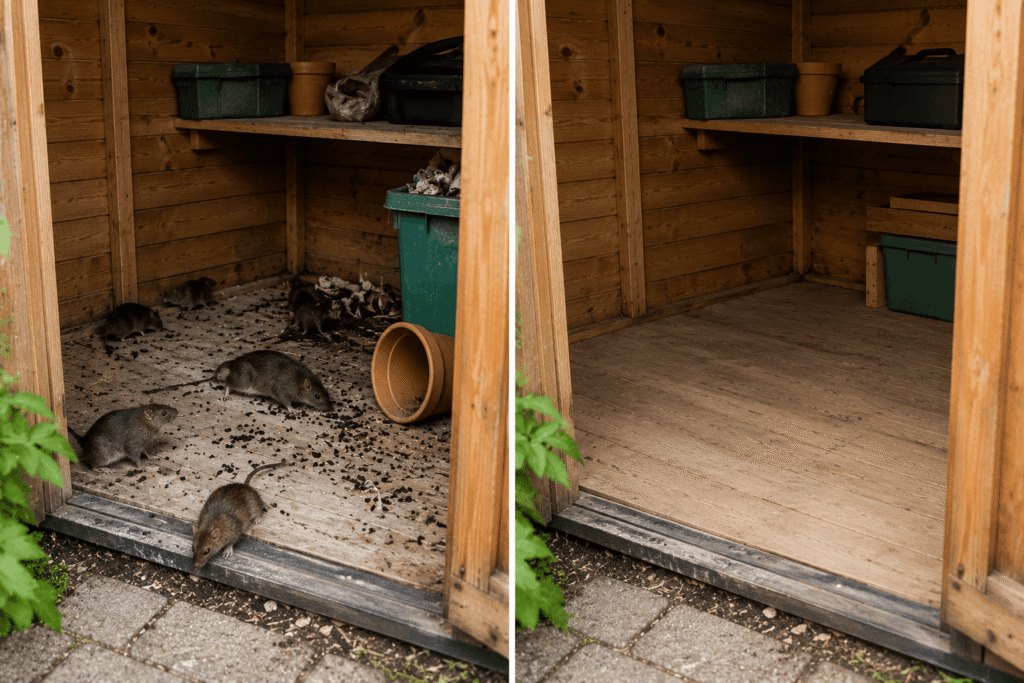 Ratten im Gartenhaus professionell entfernen in Düsseldorf – Service ab 58 €