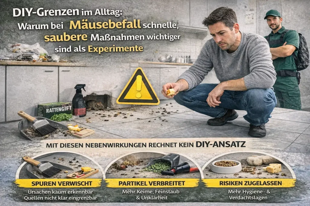 DIY-Grenzen im Alltag: Warum bei Mäusebefall schnelle, saubere Maßnahmen wichtiger sind als Experimente
