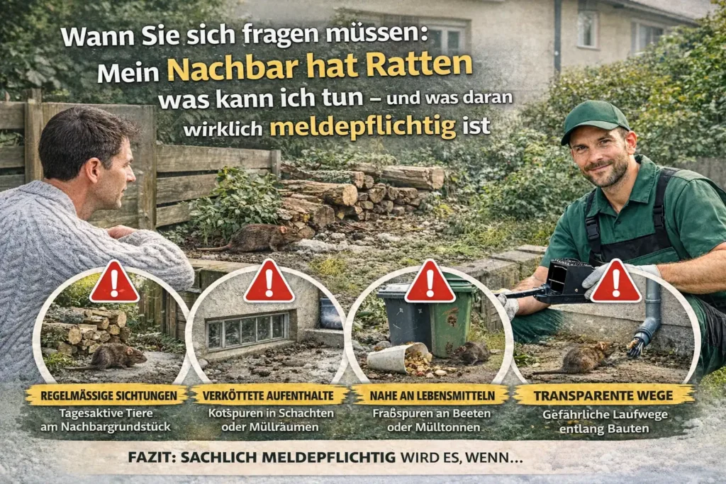 Wann Sie sich fragen müssen: mein nachbar hat ratten was kann ich tun – und was daran wirklich meldepflichtig ist