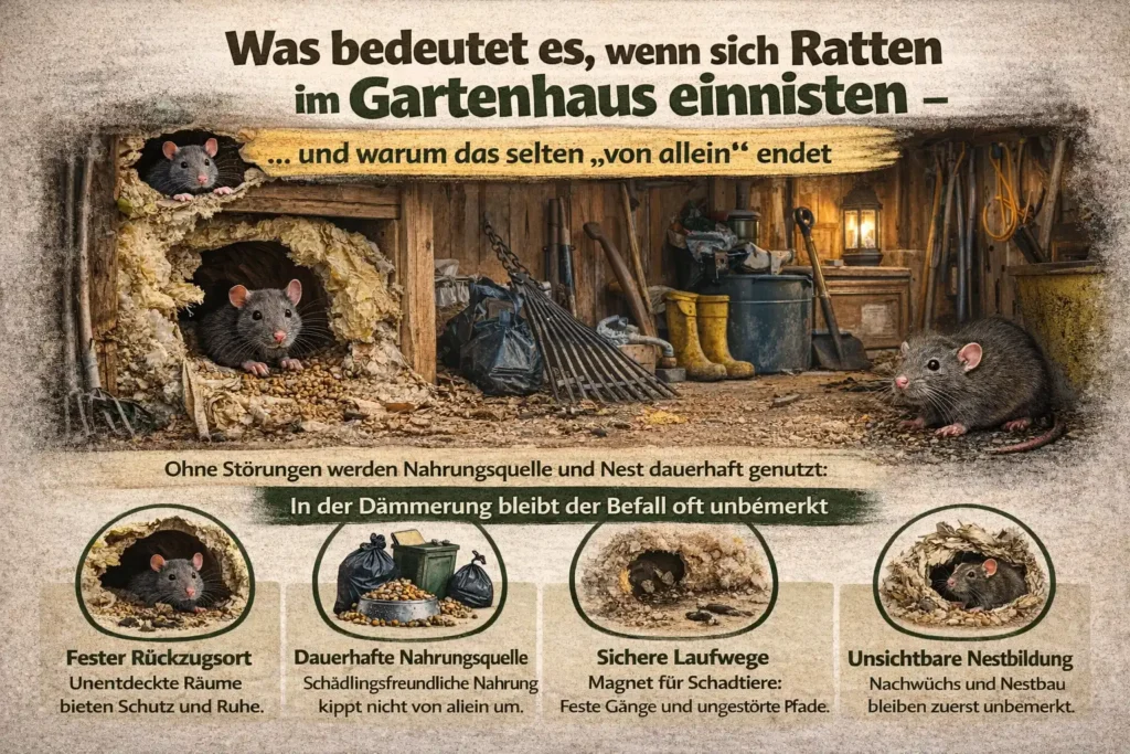 Was bedeutet es, wenn sich ratten im gartenhaus einnisten – und warum das selten „von allein“ endet