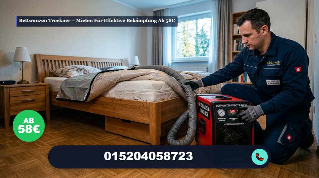 Bettwanzen trockner – Mieten für effektive Bekämpfung ab 58€