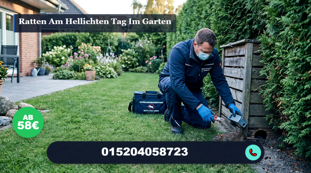 ratten am hellichten tag im garten