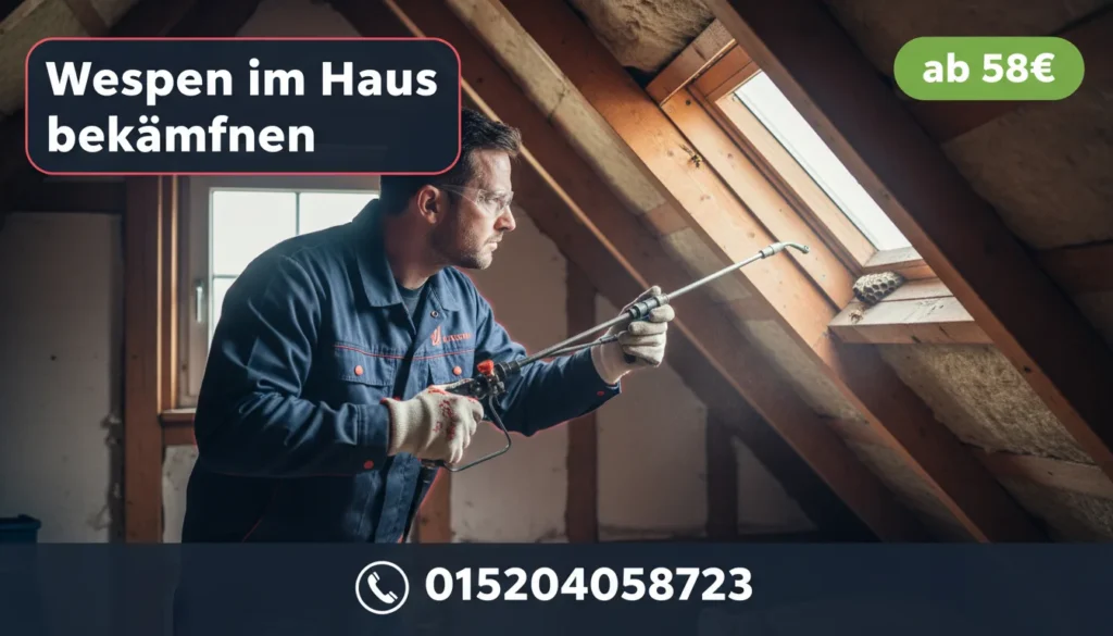 Wespen im Haus bekämpfen in Düsseldorf – professionelle Hilfe ab 58 €