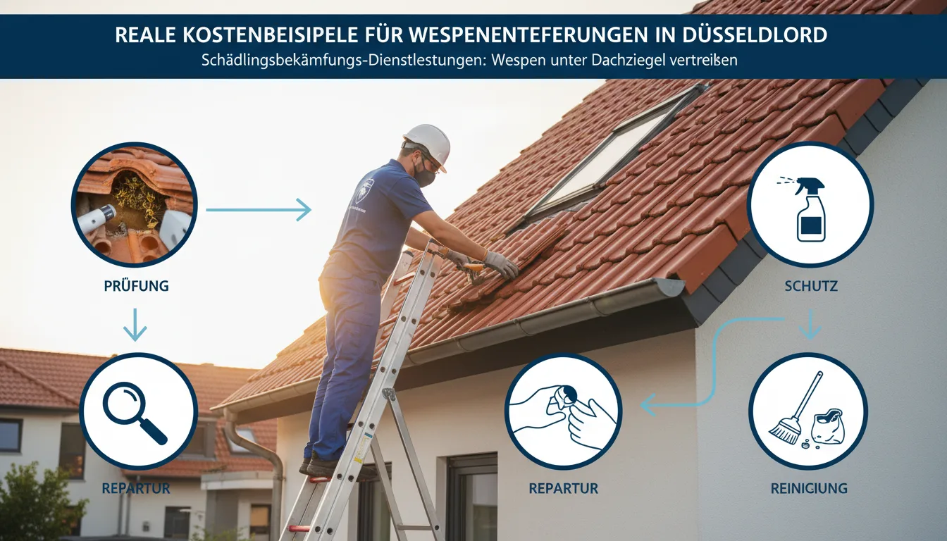 Wespen unter Dachziegel vertreiben – Lösung