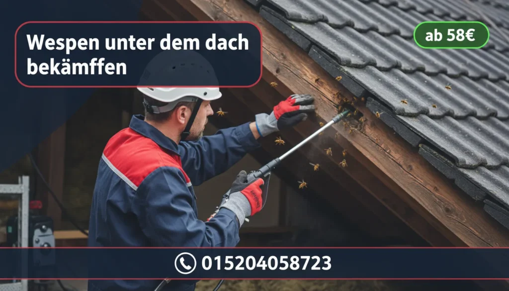 wespen unter dem dach bekämpfen