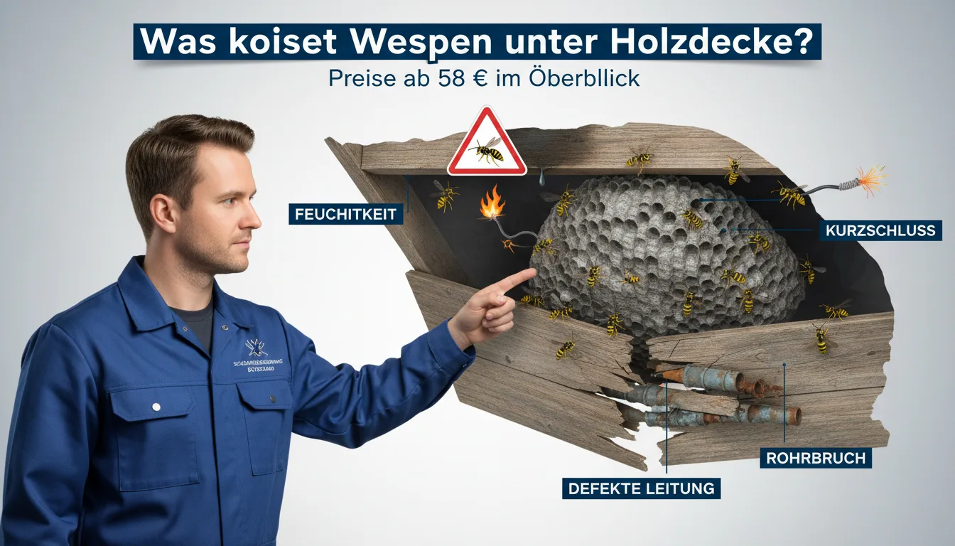 Wespen unter holzdecke – Problem