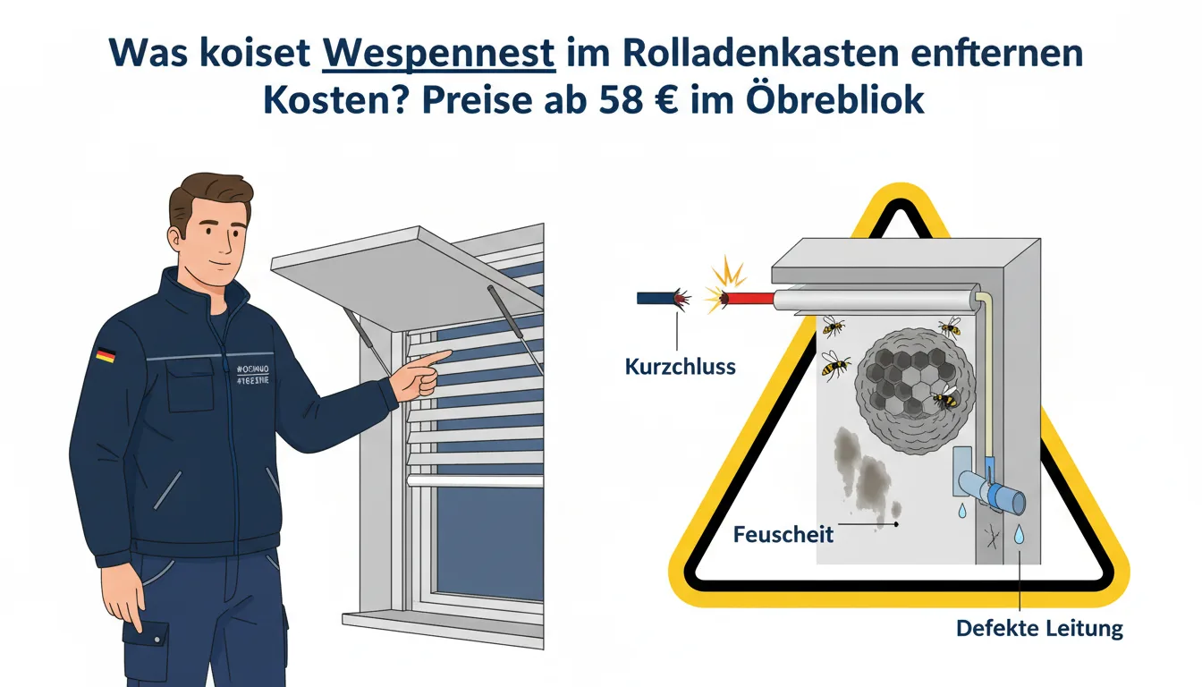 Wespennest im rolladenkasten entfernen Kosten – Problem